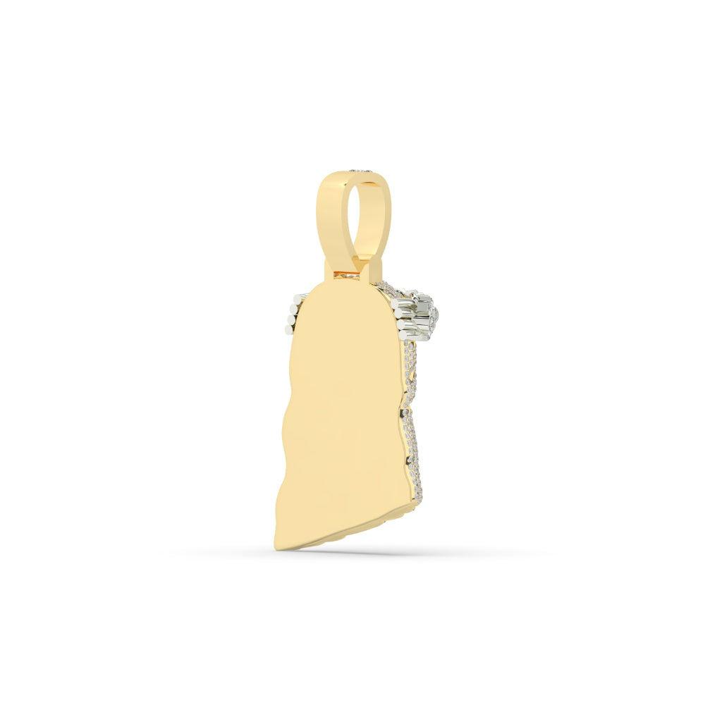 Divine Jesus Diamond Pendant
