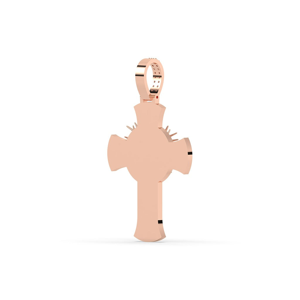 Crowned Savior Diamond Cross Charm