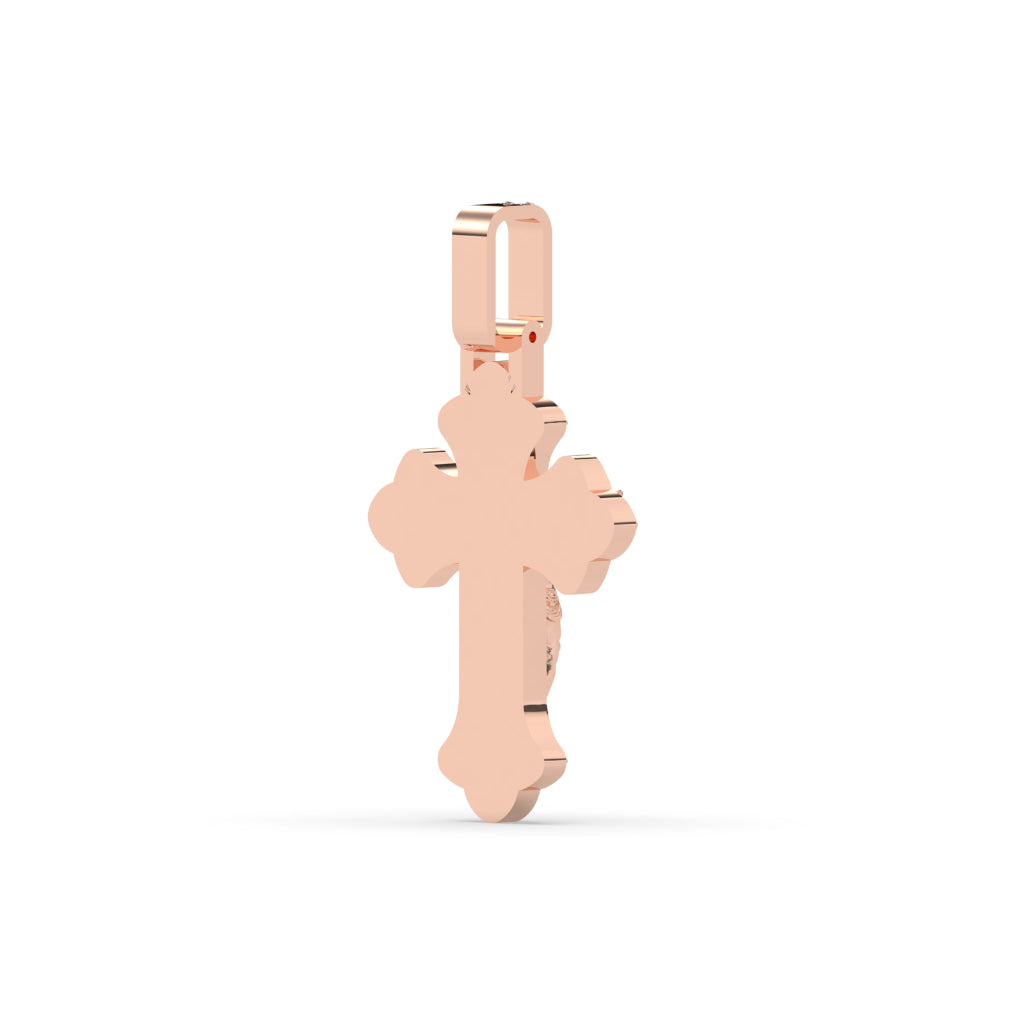 Divine Cross Jesus Diamond Pendant