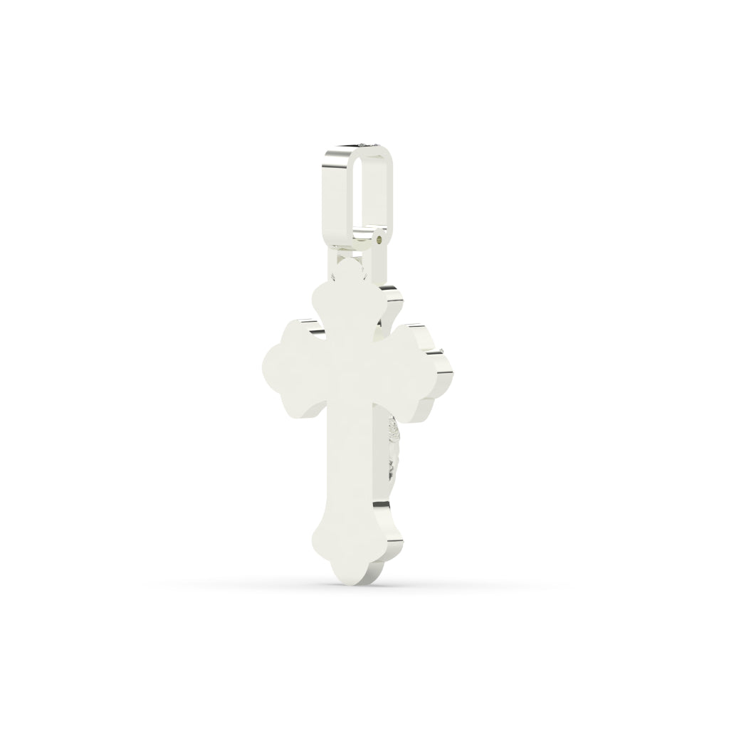 Divine Cross Jesus Diamond Pendant