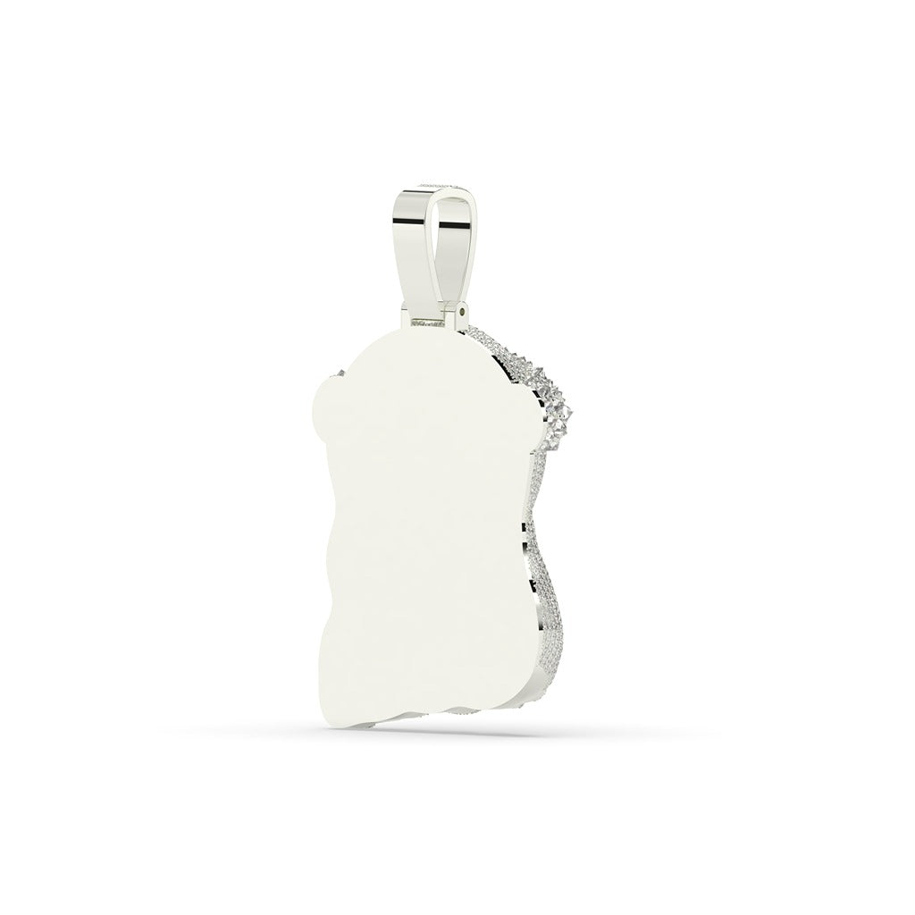Iced Jesus Head Crown Pendant