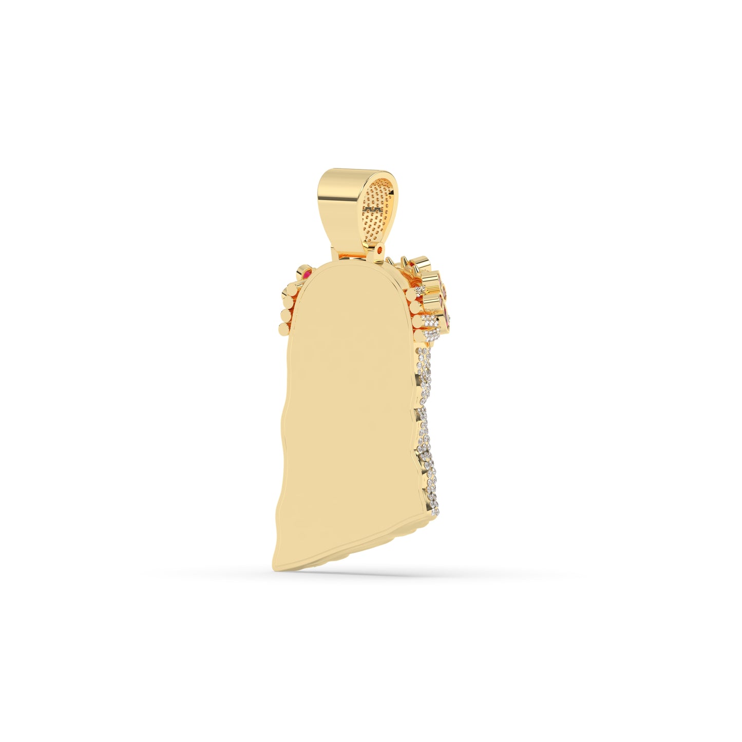 Royal Red Crown Jesus Pendant