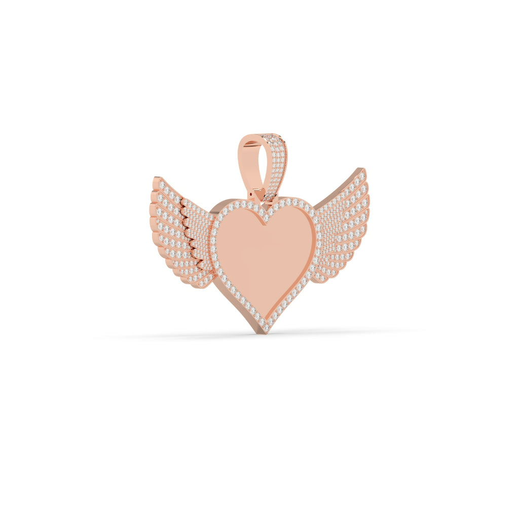 Angel Heart Charm Gold Pendant