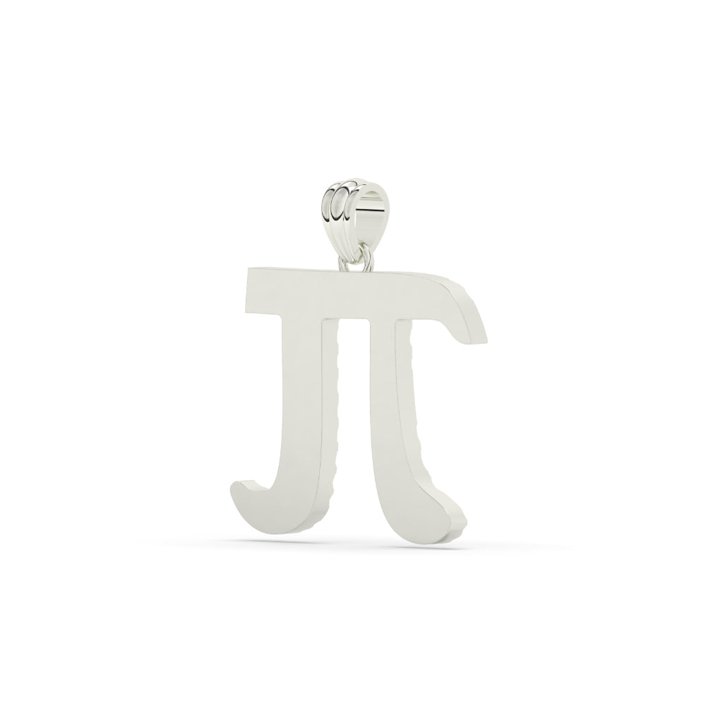 Mathematical Pi Gold Symbol Pendant