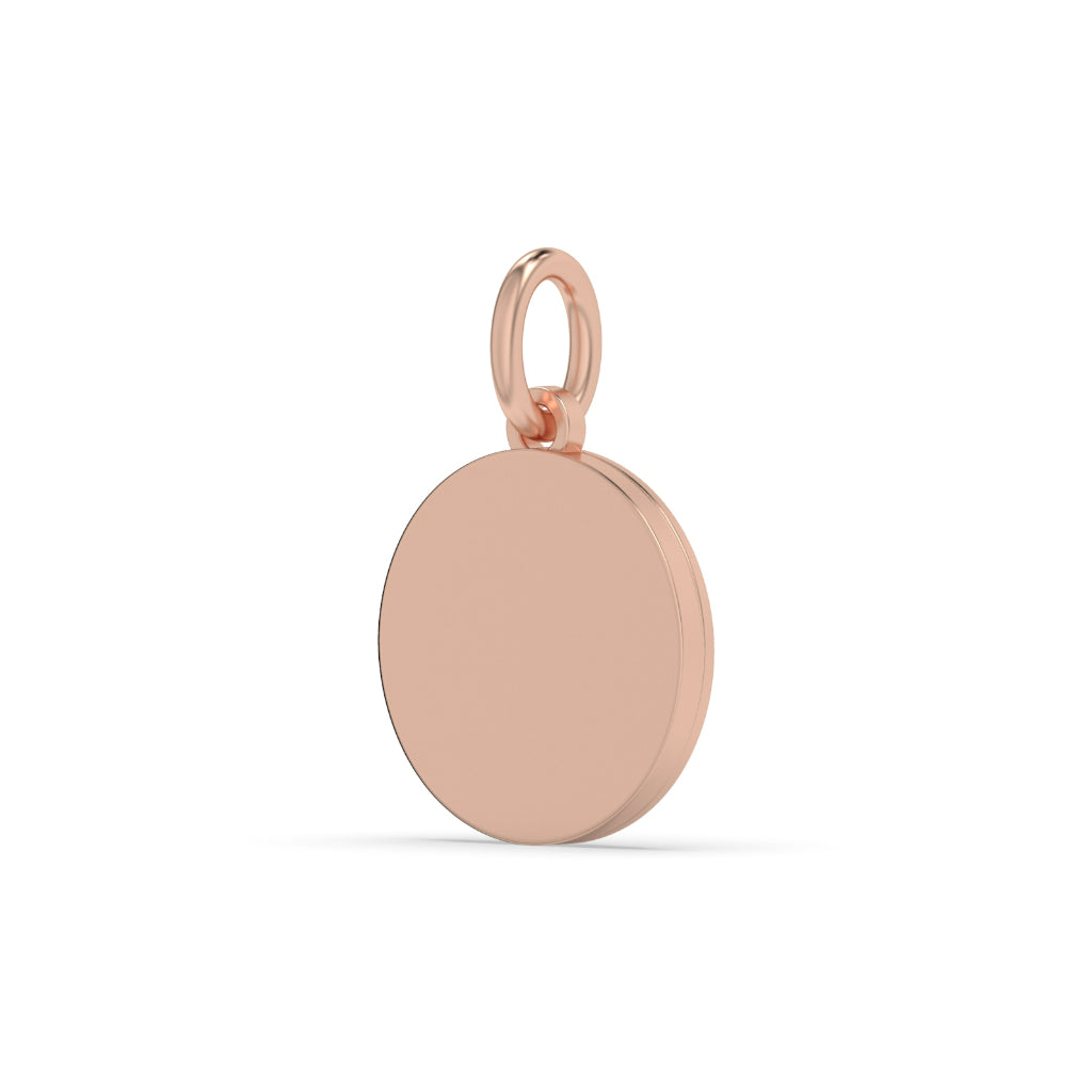 Round Gold Bird Symbol Pendant