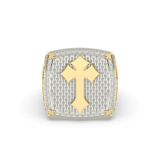 Royal Cross Diamond Statement Ring