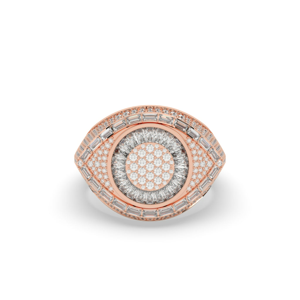 Luxury Frost Eye Shape Ring