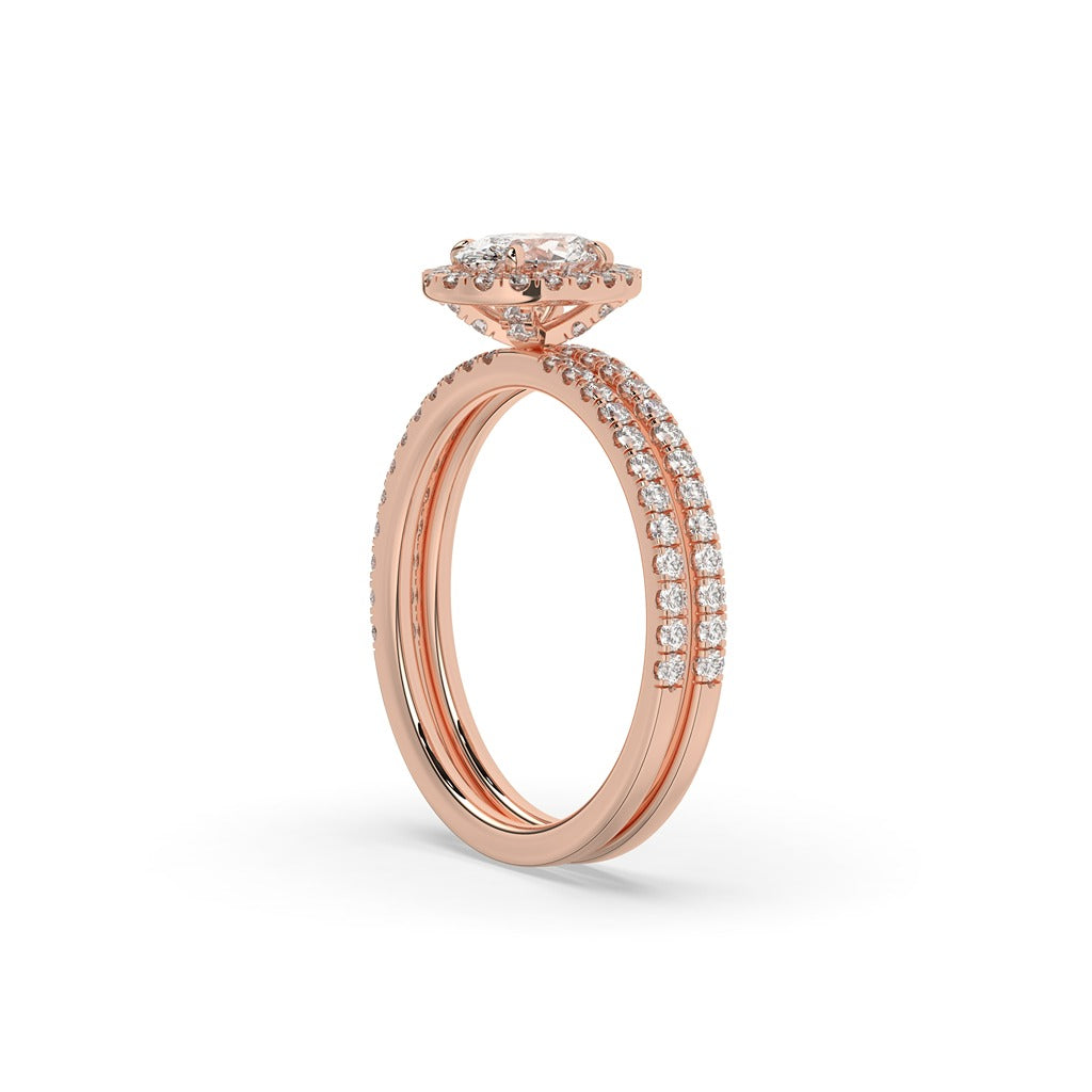 Oval Halo Diamond Engagement Ring