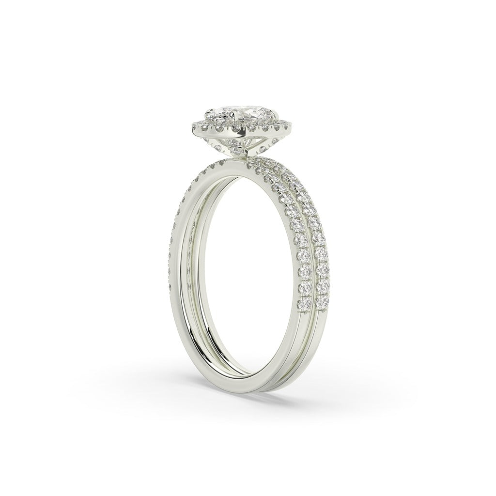 Oval Halo Diamond Engagement Ring